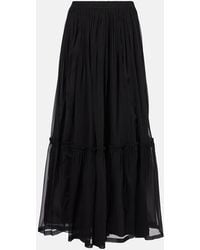 Saint Laurent - Crepe Skirt Silk - Lyst