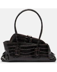 The Attico - La Passeggiata Small Leather Tote Bag - Lyst