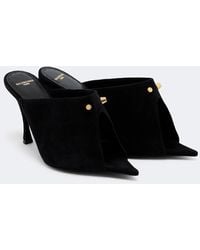 Balenciaga - Midnight City Studded Suede Mules - Lyst