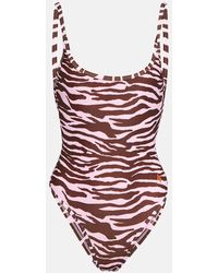 The Attico - Zebra-printed Swimsuit - Lyst