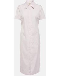 Tod's - Cotton-Blend Shirt Dress - Lyst