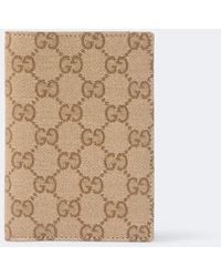 Gucci - Essence Classic Gg Canvas Passport Holder - Lyst