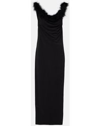Coperni - Boa Feather-Trimmed Maxi Dress - Lyst