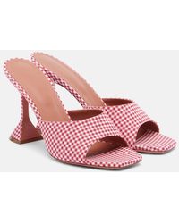 AMINA MUADDI - Lupita Gingham Mules - Lyst