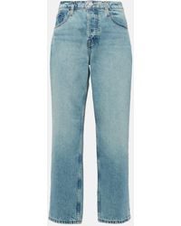 FRAME - The Slouchy Straight Straight Jeans - Lyst