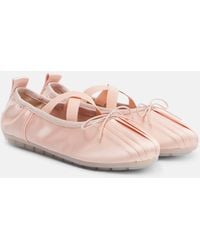 Simone Rocha - Ballerina Grip Satin Ballet Flats - Lyst