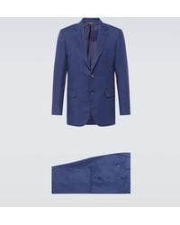 Canali - Single-breasted Linen And Silk Suit - Lyst