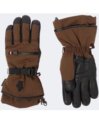 Moncler - Leather-Trimmed Ski Gloves - Lyst