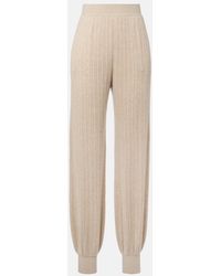 Loro Piana - Plane Tree Ribbed-Knit Cashmere Sweatpants - Lyst