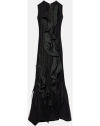 Maticevski - Abito Lungo Hedone Con Volant E Frange - Lyst