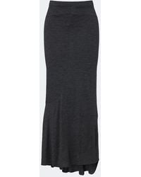 Junya Watanabe - Wool Jersey Maxi Skirt - Lyst