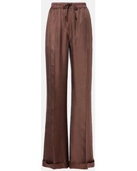 Tom Ford - Silk Twill Wide-Leg Pants - Lyst