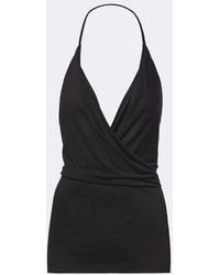 Rick Owens - Draped Wool And Silk Top - Lyst