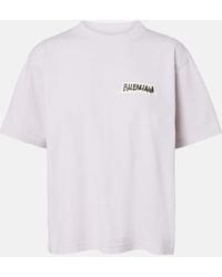 Balenciaga - Camiseta En Jersey De Algodon Con Logo - Lyst