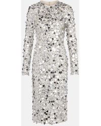 Dolce & Gabbana - Sequined Midi Dress - Lyst