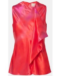 ROKSANDA - Kiara Printed Draped Top - Lyst