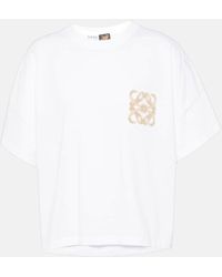 Loewe - Paula's Ibiza Bouclé-Appliquéd Cotton-Jersey T-Shirt - Lyst