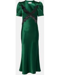 Rebecca Vallance - Charelle Silk Saten Slip Dress - Lyst