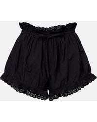 Posse - Ezra Broderie Anglaise Cotton Shorts - Lyst