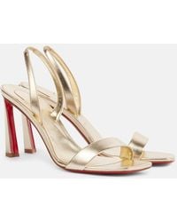 Christian Louboutin - O Condora 85 Metallic Leather Sandals - Lyst