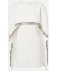 Roland Mouret - Minikleid Aus Satin Mit Kristallen - Lyst