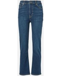 FRAME - Le Sleek High-Rise Straight Jeans - Lyst