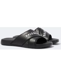 Balenciaga - Sporty Pool Slides - Lyst