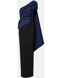 Roland Mouret - Bow-Detail Draped Taffeta Gown - Lyst