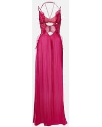 Nensi Dojaka - Semi-Sheer Silk Gown - Lyst