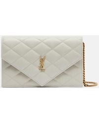Saint Laurent - Paris Leather Wallet On Chain - Lyst