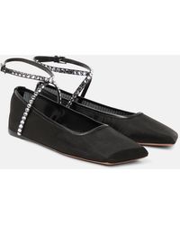 AMINA MUADDI - Mesh Crystal Ballerina Flats - Lyst
