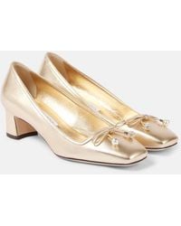 Jimmy Choo - Elme 45 Metallic Leather Pumps - Lyst