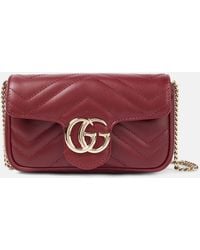 Gucci - GG Marmont Super Mini Leather Shoulder Bag - Lyst