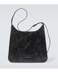 Acne Studios - Platt Distressed Leather Shoulder Bag - Lyst