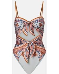 Zimmermann - Printed Swimsuit - Lyst