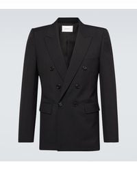 Saint Laurent - Double-Breasted Wool Blazer - Lyst