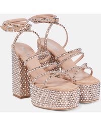 Paris Texas - Holly Evita Suede Platform Sandals - Lyst