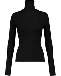 Pull à empiècements en dentelle Cachemire Dolce & Gabbana en coloris Noir Femme Vêtements Sweats et pull overs Pulls à col roulé 