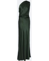 The Sei - Draped One-Shoulder Silk Satin Gown - Lyst