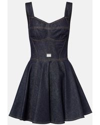 Dolce & Gabbana - Denim Dress With Straps - Lyst