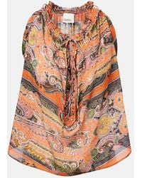 Isabel Marant - Marilou Paisley Silk Voile Top - Lyst