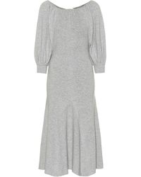 Ryan Roche Midikleid aus Kaschmir - Grau