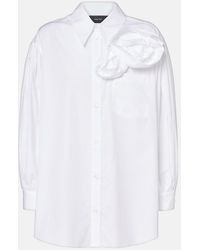 Simone Rocha - Floral-Applique Cotton Shirt - Lyst