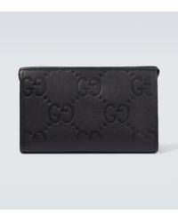 Gucci - Jumbo Gg Leather Pouch - Lyst