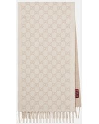 Gucci - Gg Fringed Cashmere Scarf - Lyst