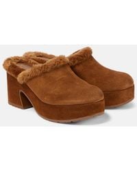 Gianvito Rossi - Lyss 55 Suede Platform Clogs - Lyst