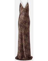 Nili Lotan - Ira Leopard-Print Silk Gown - Lyst
