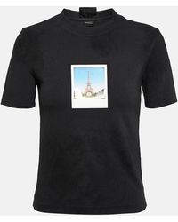 Balenciaga - Camiseta en jersey de algodon estampada - Lyst