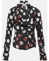 Vivienne Westwood - Camisa de popelin de algodon fruncida - Lyst