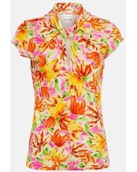 Dries Van Noten - Top Con Estampado Floral - Lyst